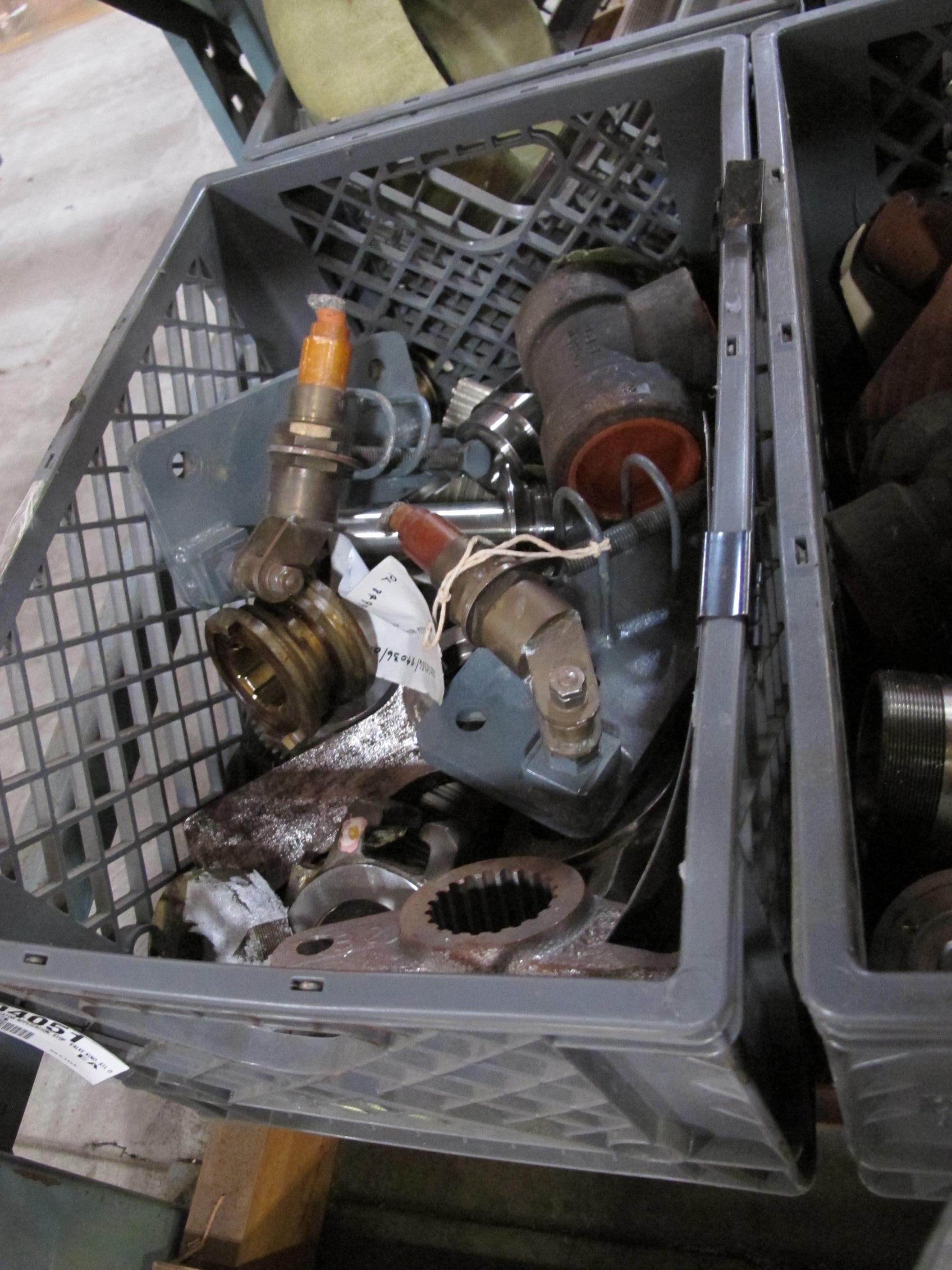 LOT TO INCLUDE: (11 MILK CRATES) MISC. CAP PIPES, FITTINGS, T-PIPES, SS RINGS, STL PARTS, ETC. LOADING & HANDLING FEE $15-4613